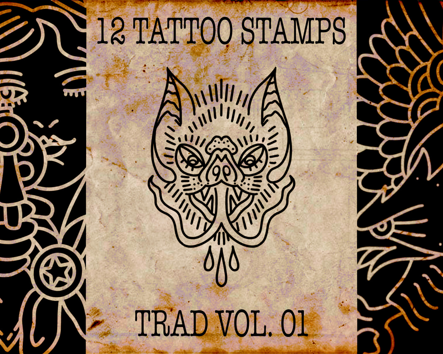 12 TRADITIONAL TATTOO STAMPS for Procreate Vol.01