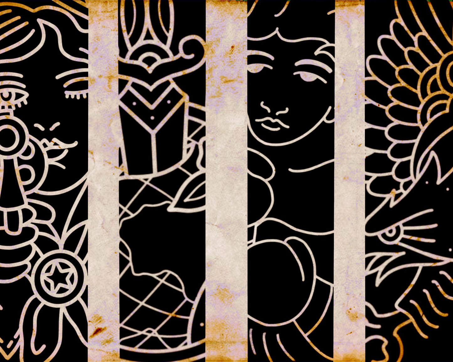 12 TRADITIONAL TATTOO STAMPS for Procreate Vol.01